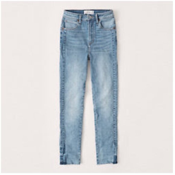 Abercrombie and Fitch Women's Curve Love High Rise Super Skinny Ankle Jeans - Picture 1 of 4
